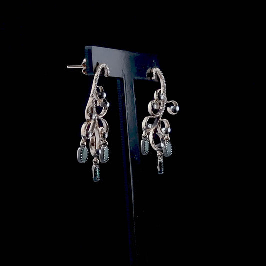 1.69 Carat Natural Diamond and Emerald Earrings – Fine Jewelry Design