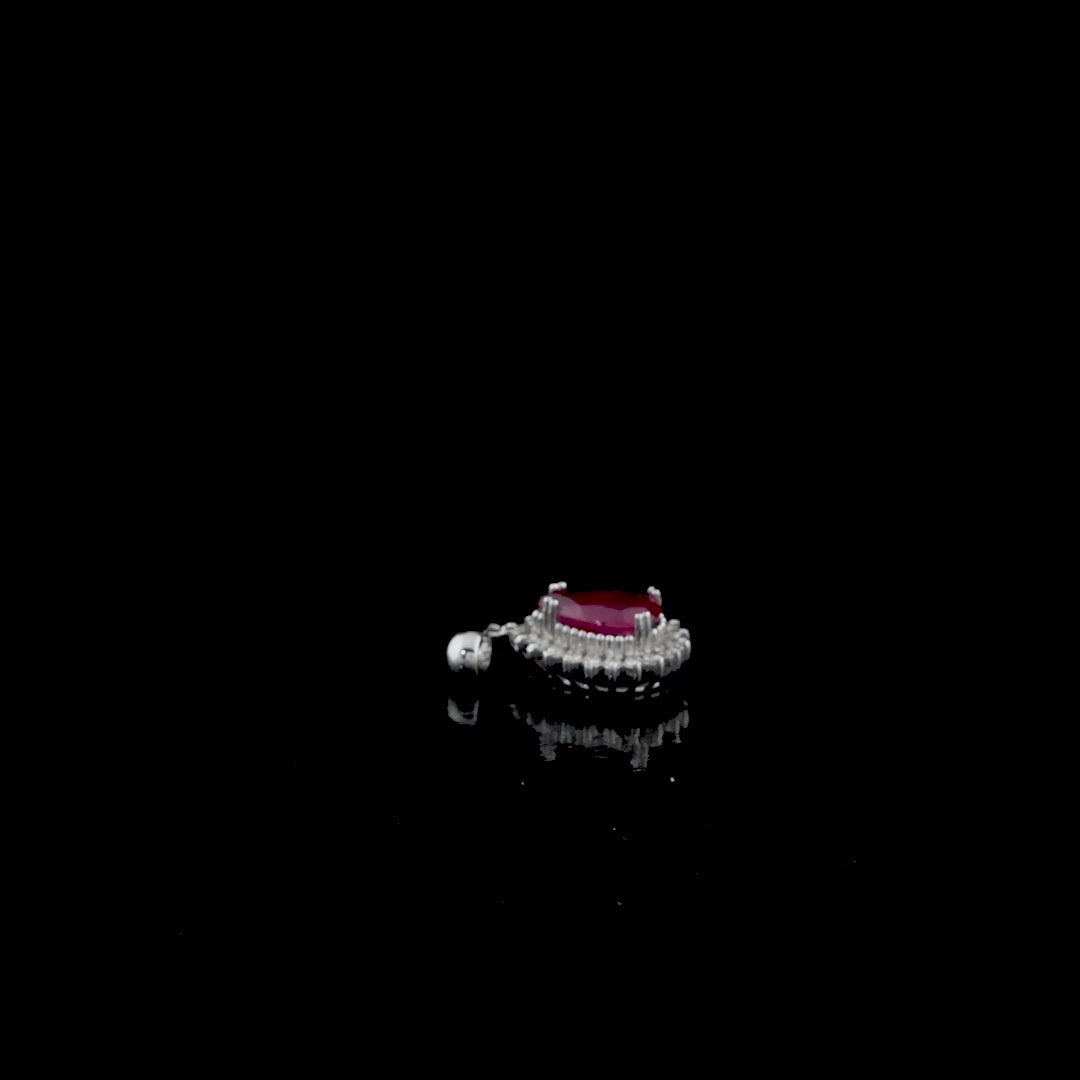 1.92 Carat Natural Diamond and Ruby Necklace – Fine Jewelry Design