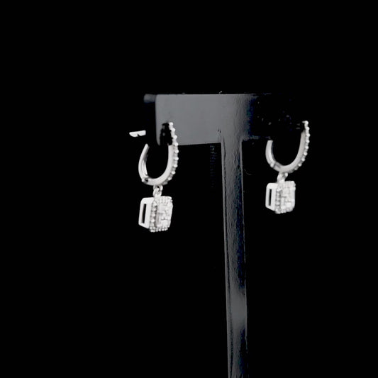 0.42 Carat Baguette Diamond Earrings – Elegant Fine Jewelry Design