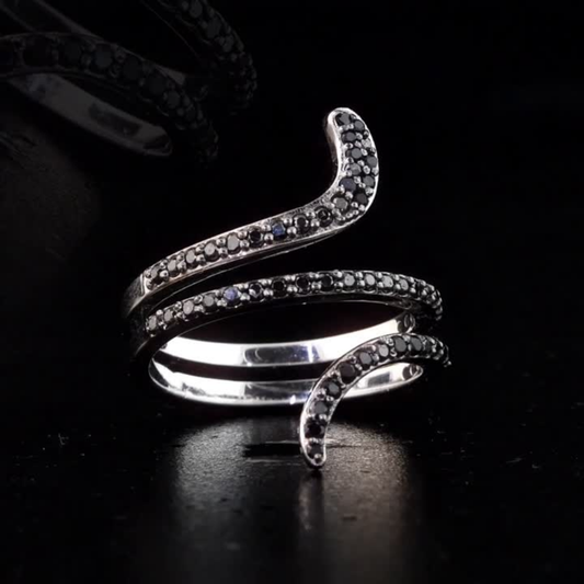 0.40 Carat Natural Diamond Snake Design Ring – Fine Jewelry Design