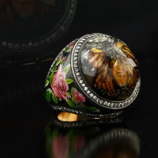 2.01 Carat Natural Diamond Bee Design Ring – Fine Jewelry Design