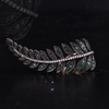 2.44 Carat Natural Diamond and Emerald Leaf Figure Ring