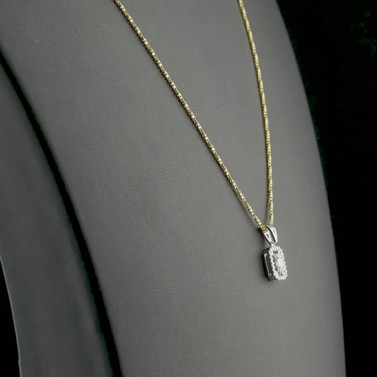 0.18 Carat Baguette Diamond Necklace – Elegant Fine Jewelry Design