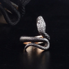 0.40 Carat Natural Diamond and Ruby Snake Design Ring
