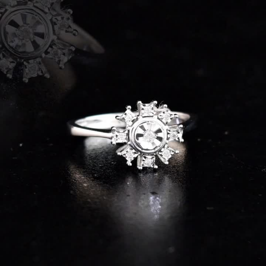 0.06 Carat Natural Diamond Ring – Fine Jewelry Design