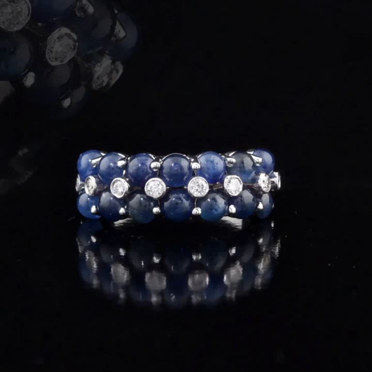 2.73 Carat Natural Diamond and Tanzanite Ring – Fine Jewelry Design