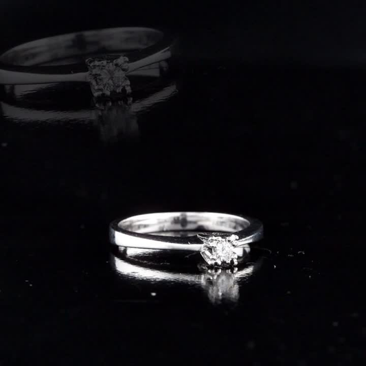 0.10 Carat Natural Diamond Solitaire Ring – Fine Jewelry Design