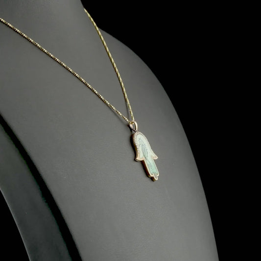 0.17 Carat Natural Diamond Necklace with Seahorse Motif