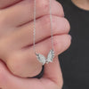 Angel Series IGI Certified Natural Diamond Necklace – 0.10 CT Total | 14K & 18K Solid Gold