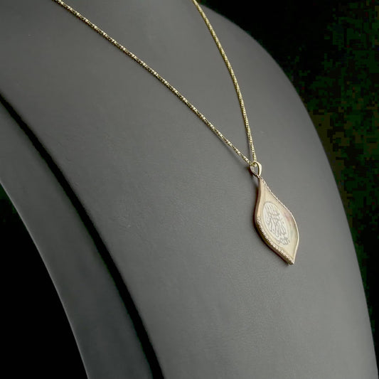 0.21 Carat Natural Diamond Arabic Letter Necklace