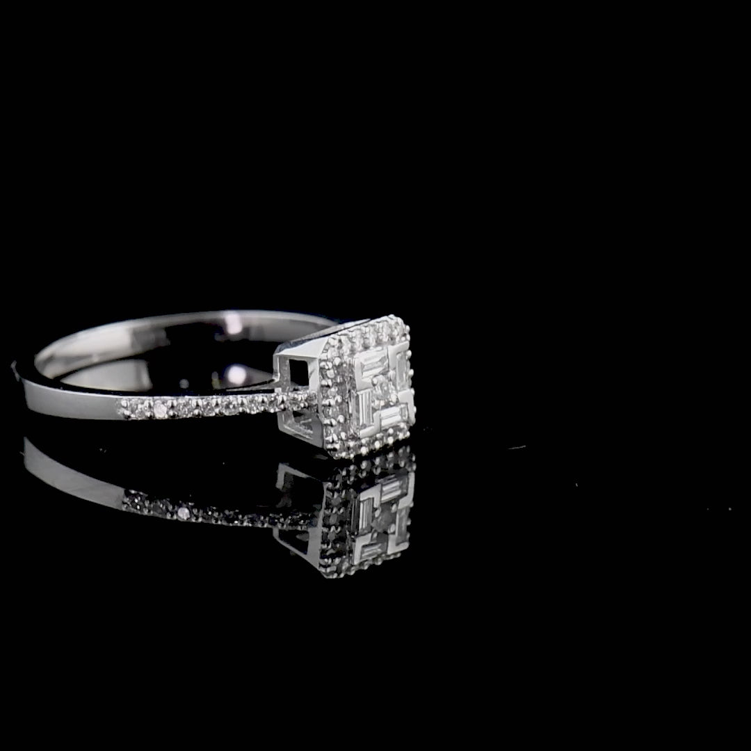 0.42 Carat Natural Baguette Diamond Ring – Fine Jewelry Design