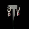2.93 Carat Natural Diamond and Ruby Earrings – Fine Jewelry Design