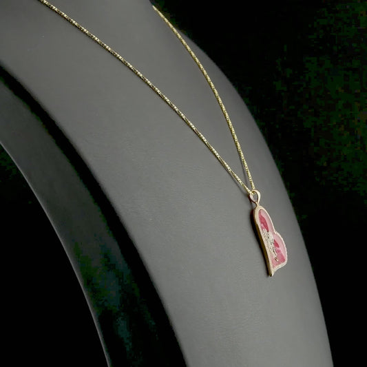 0.17 Carat Natural Diamond Necklace with Eros Motif – Elegant Fine Jewelry