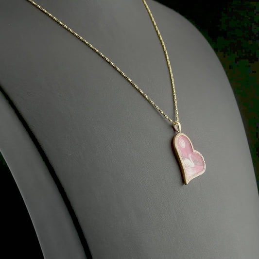 0.17 Carat Natural Diamond Swan Necklace – Elegant Fine Jewelry Design