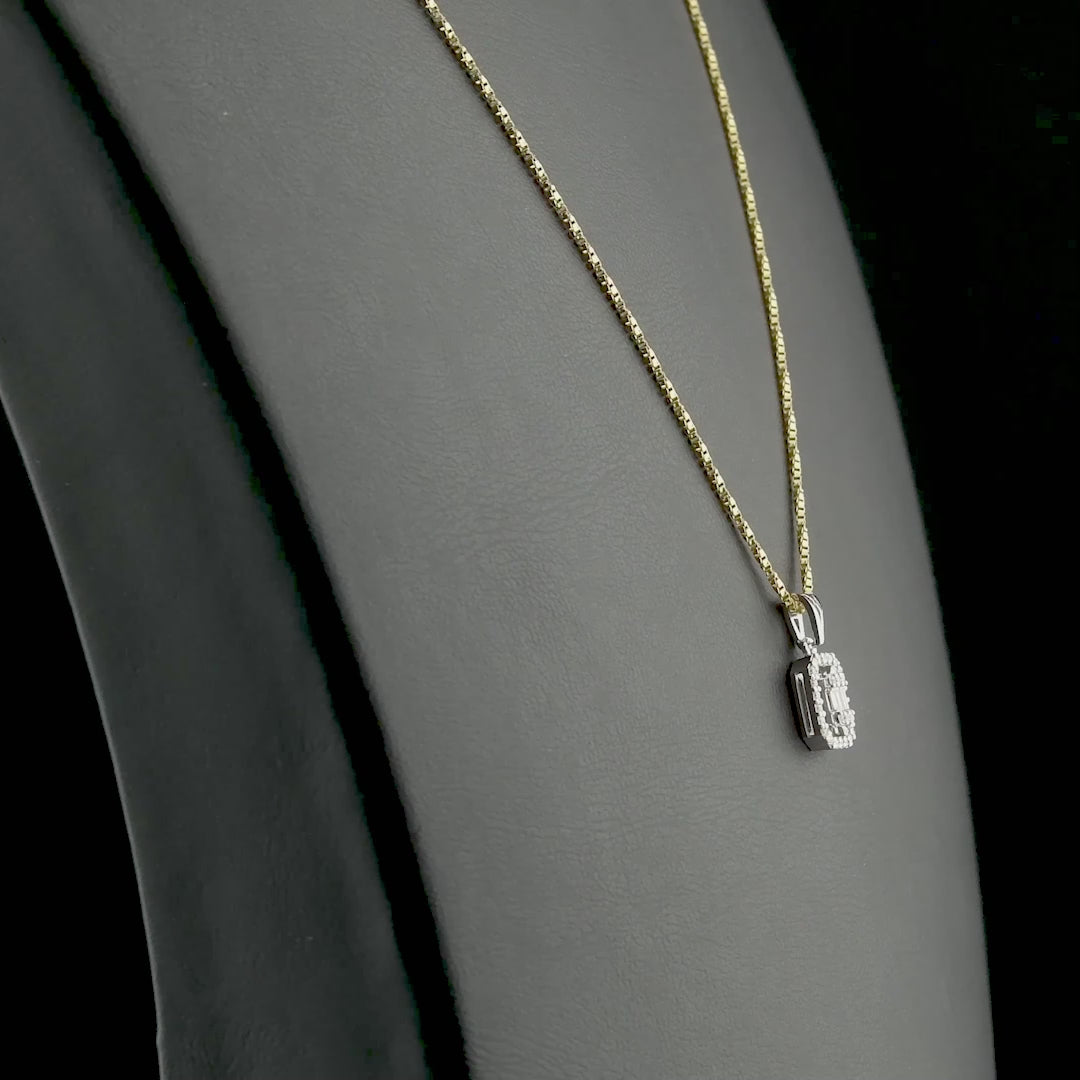 0.15 Carat Baguette Diamond Necklace – Elegant Fine Jewelry Design